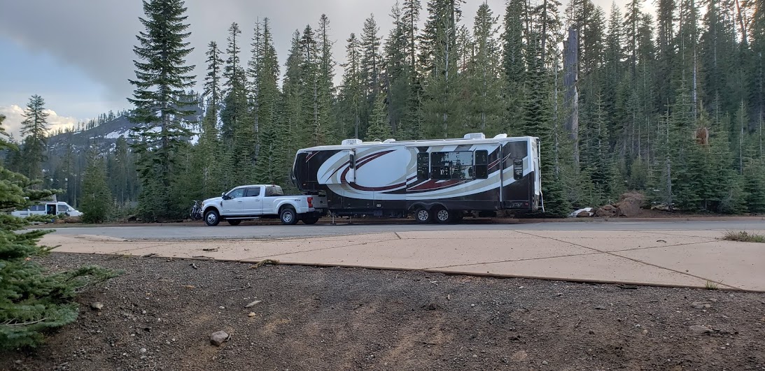 Boondocking in the parking lot. 