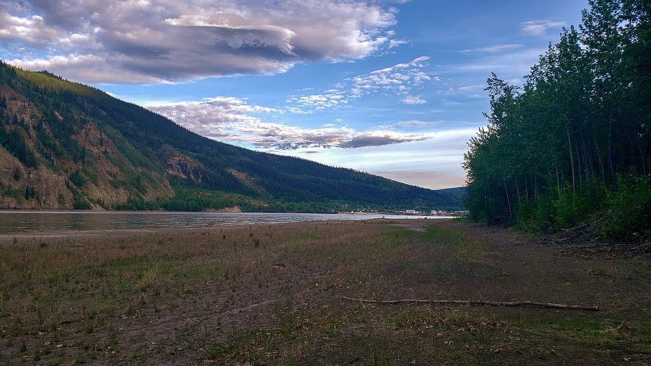 Yukon River Dawson City in the Background